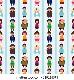 seamless family pattern