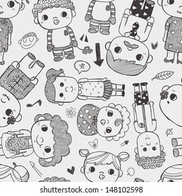 seamless family pattern