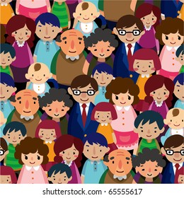 seamless family pattern