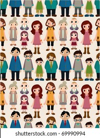 seamless family pattern