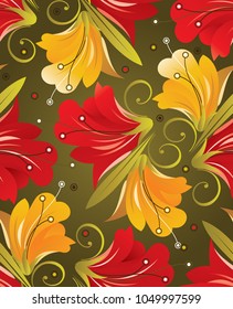 Seamless fancy floral pattern