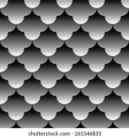 Seamless fancy roof tiles pattern vector