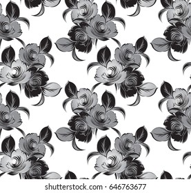 Seamless fancy rose flower background