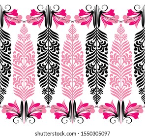 Borde floral vectorial impecable