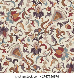 seamless   fantastic floral pattern on background