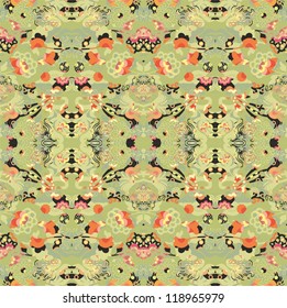seamless fantasy floral pattern