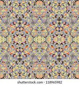 seamless fantasy floral pattern