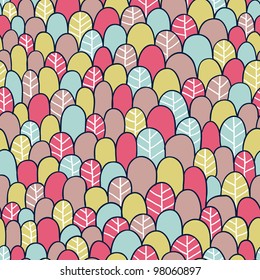 Seamless fantasy forest pattern