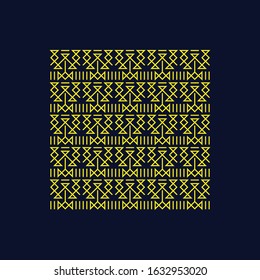 seamless fantasy pattern of different shapes and broken lines