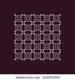 seamless fantasy pattern of polygons and broken lines