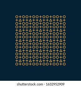 seamless fantasy pattern of triangles and crosses