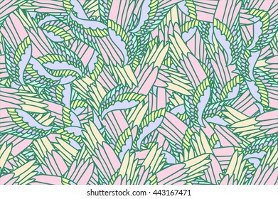 Seamless fantasy pattern of wings in pastel palette- stock vector