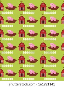seamless farm pattern design. vector illustration