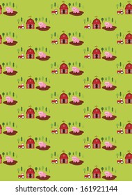 seamless farm pattern design. vector illustration