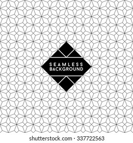 seamless fashion abstract monochrome black and white wallpaper or background with hipster label or badge for flayer poster logo or t-shirt apparel clothing print 