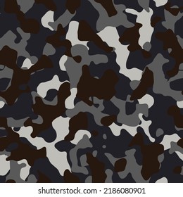 Seamless fashion blue and white camouflage pattern vector