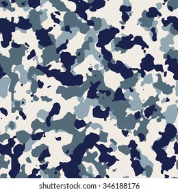 Seamless fashion blue and white camouflage pattern vector