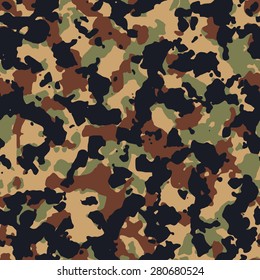 Seamless fashion bright woodland camouflage pattern vector