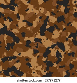 Seamless fashion brown desert camouflage pattern vector