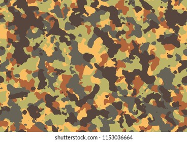 Seamless fashion brown and green horizontal camouflage pattern vector