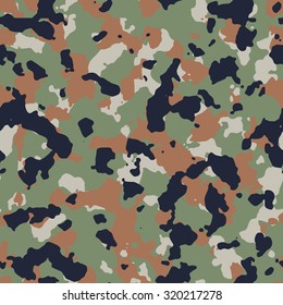 Seamless fashion classic dirty woodland camouflage pattern vector