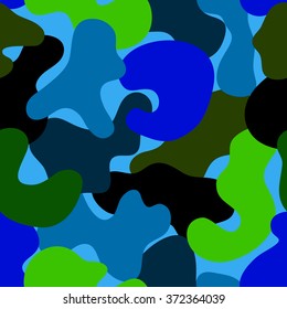 Seamless fashion colorful camouflage pattern vector