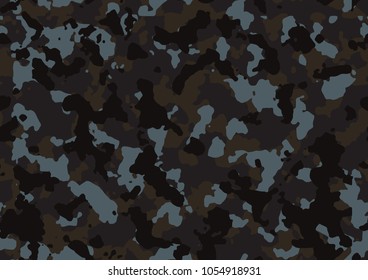 Seamless fashion dark blue urban horizontal camouflage pattern vector