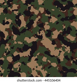 Seamless fashion dark woodland camouflage pattern vector