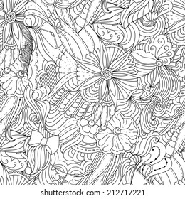 Seamless fashion doodle pattern