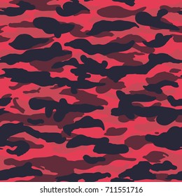 Seamless Fashion Elite Tan Red Camo Pattern Vector