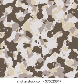 Seamless fashion gray and brown camouflage pattern vector