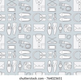 Seamless fashion items pattern