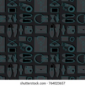 Seamless fashion items pattern