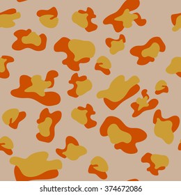 Seamless fashion orange and blue camouflage pattern