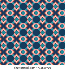 Seamless Fashion Pattern. Boho Style Decoration Background Texture. Cool Ethnic Ornament. Repeating Cloth, Textile, Wrapping Paper, Ad Backdrop. Abstract Seamless Fabric Pattern