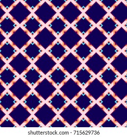 Seamless Fashion Pattern. Boho Style Decoration Background Texture. Cool Ethnic Ornament. Repeating Cloth, Textile, Wrapping Paper, Ad Backdrop. Abstract Seamless Fabric Pattern