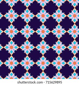 Seamless Fashion Pattern. Boho Style Decoration Background Texture. Cool Ethnic Ornament. Repeating Cloth, Textile, Wrapping Paper, Ad Backdrop. Abstract Seamless Fabric Pattern