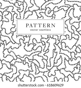 Seamless fashion pattern with curved elements. Abstract  ornate texture. Vector background. Modern line ornament. Design for print, fabrics, textile, wrapping paper, wall paper, invitation cards.