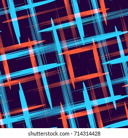 Seamless Fashion Pattern. Decoration Background Texture. Cool Style Ornament. Repeating Cloth, Textile, Wrapping Paper, Ad Backdrop. Abstract Seamless Fabric Pattern