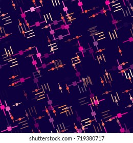 Seamless Fashion Pattern. Decoration Background Texture. Cool Style Ornament. Repeating Cloth, Textile, Wrapping Paper, Ad Backdrop. Abstract Seamless Fabric Pattern.