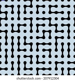 Seamless fashion pattern. Harmonous structure-black drops
