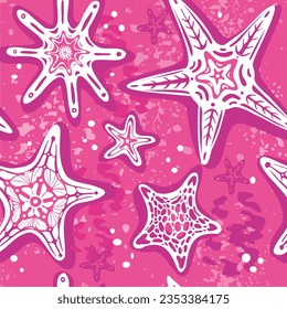 Seamless fashion pattern on a marine theme, for design, wallpaper, exotic fabric, wrapping, 