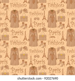 Seamless fashion pattern. vector