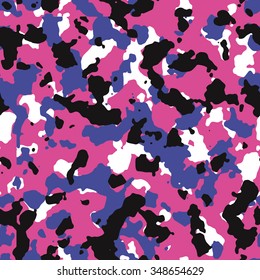 Seamless fashion pink camouflage pattern vector