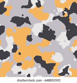 Seamless Fashion Pink Orange And Black Camo Pattern Vector