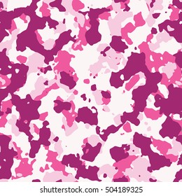 Seamless fashion pink and purple camouflage pattern vector
