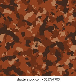 Seamless fashion red and brown camouflage pattern vector
