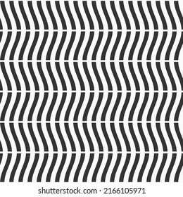 Seamless fashion striped vector pattern. Wavy striped lines, stripes. Stylish striped geometric texture. Black and white oriental background.