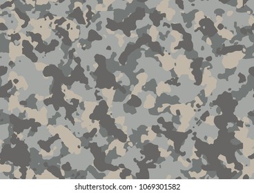 Seamless fashion subtle gray urban horizontal camouflage pattern vector