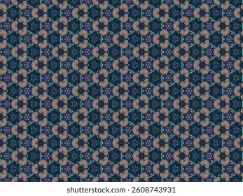Seamless Fashion Symmetric Luxury Interior Geometric Fabric Art Background Wallpaper Digital Visual Endless Template Shape Graphic Tile Cloth Texture Design Decoration Textile Perspective Pattern.